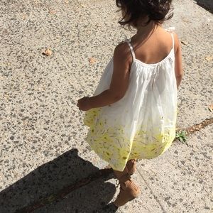 Baby Gap 18/24 yellow floral dress Easter perfect spaghetti straps